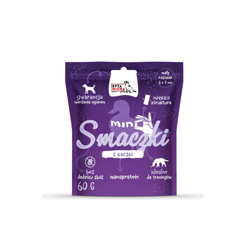 SYTA MICHA MINI SMACZKI – mini przysmaki dla psa, kaczka 60g