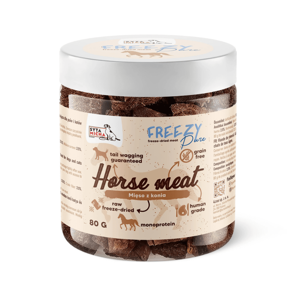 SYTA MICHA FREEZY Pure – 100% liofilizowane mięso, konina 80g