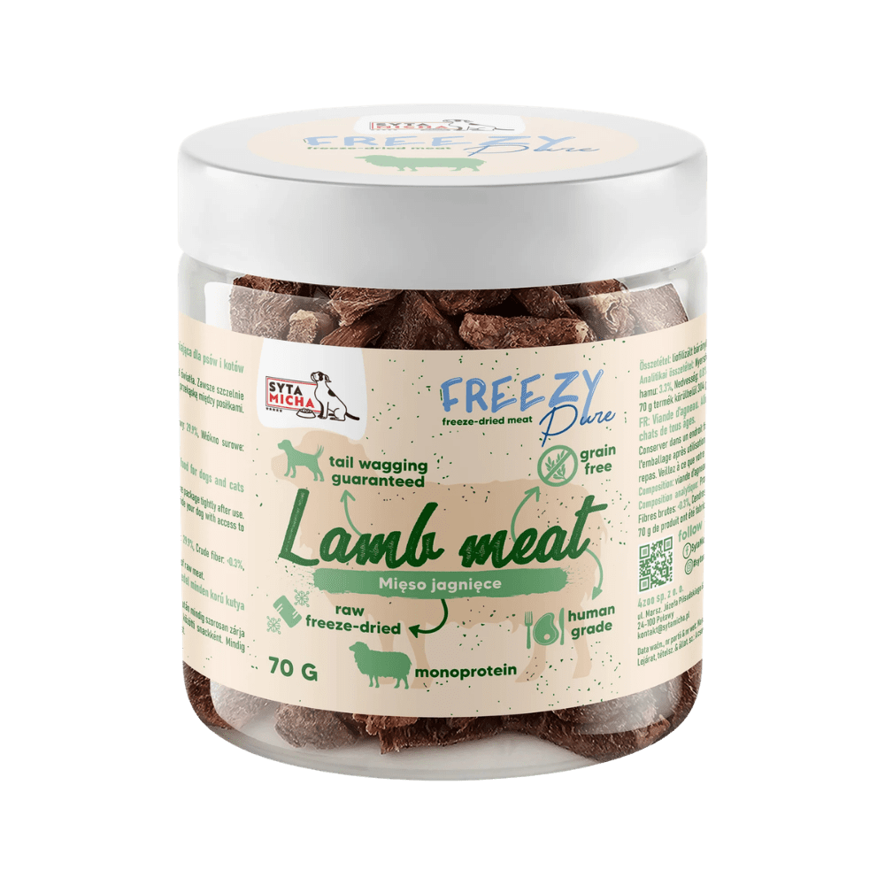SYTA MICHA FREEZY Pure – 100% liofilizowane mięso, jagnięcina 70g