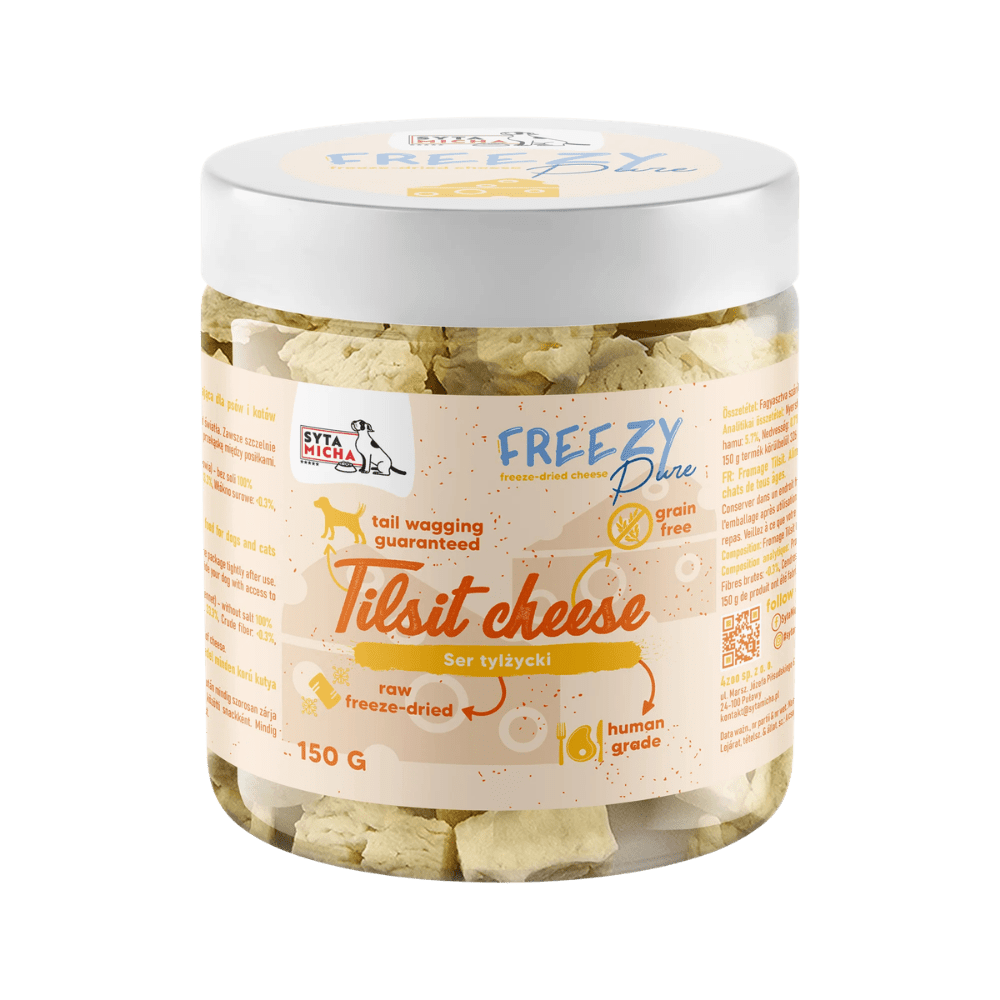 SYTA MICHA FREEZY Pure – 100% liofilizowany ser tylżycki w kawałkach 150g
