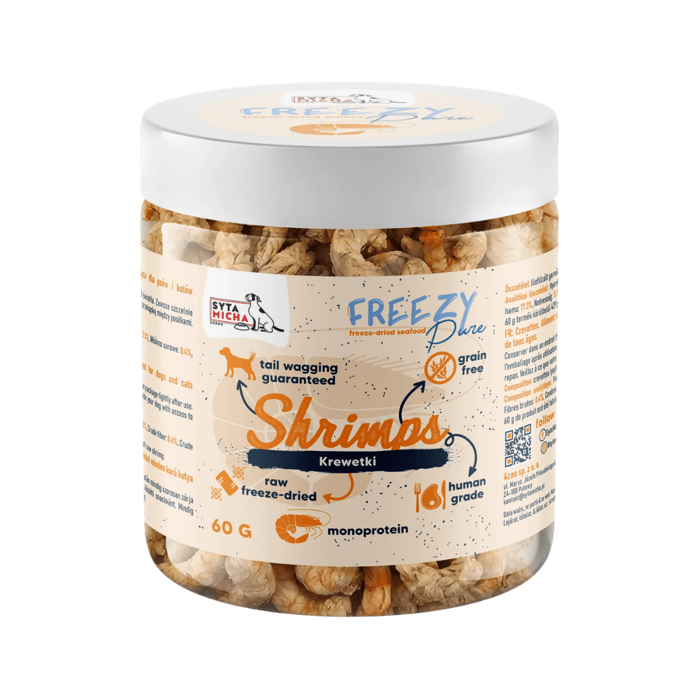 SYTA MICHA FREEZY Pure – 100% liofilizowane krewetki 60g