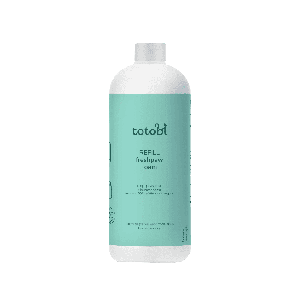 TOTOBI Refill Freshpaw Foam - neutralizująca zapachy pianka do mycia łapek dla psa i kota 500 ml