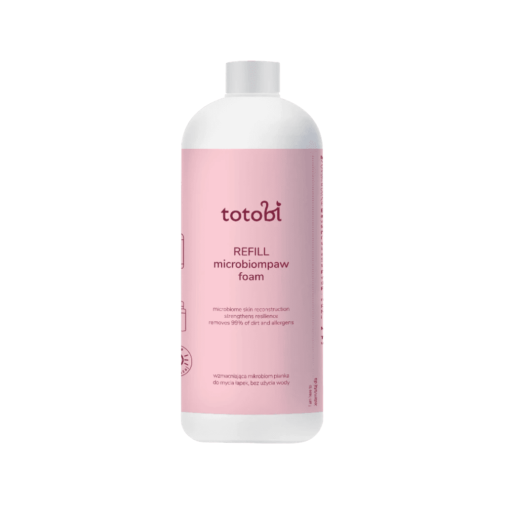 TOTOBI Refill Microbiompaw Foam - Wzmacniająca mikrobiom pianka do mycia łapek dla psa i kota 500 ml