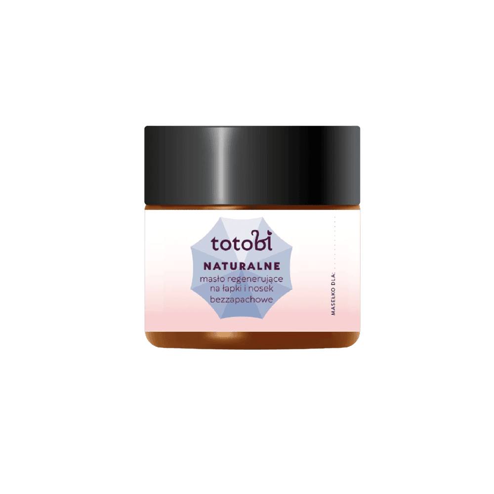 TOTOBI - Naturalne masełko regenerujące na łapki i nosek dla psa i kota, bez zapachu 50ml