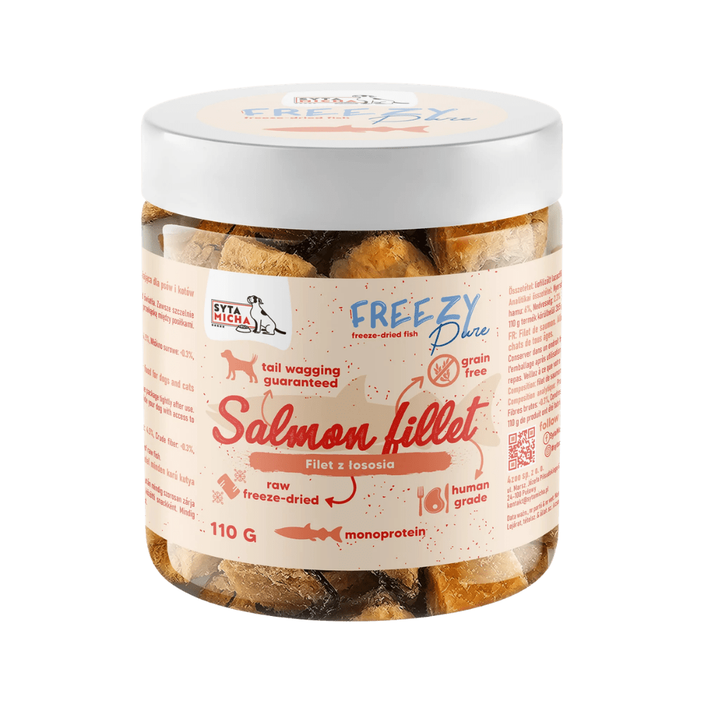 SYTA MICHA FREEZY Pure – 100% liofilizowany filet z łososia 110g