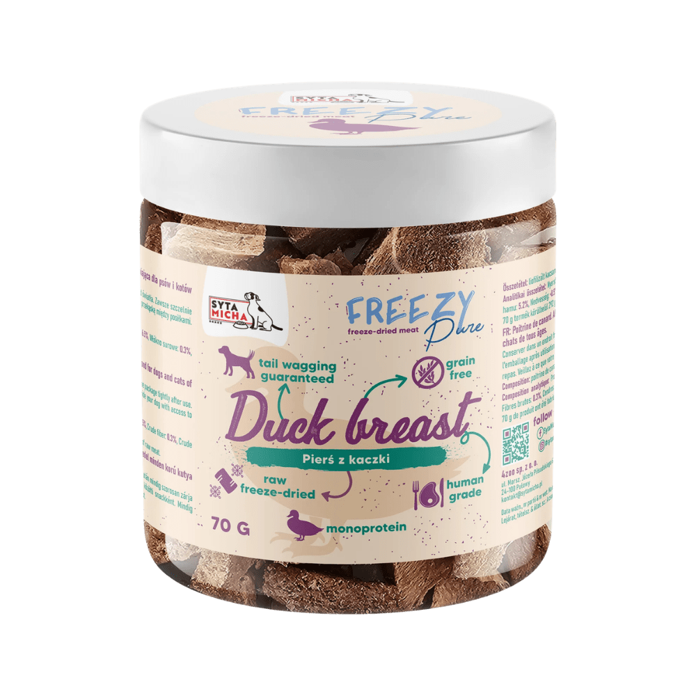 SYTA MICHA FREEZY Pure – 100% liofilizowane mięso, kaczka 70g