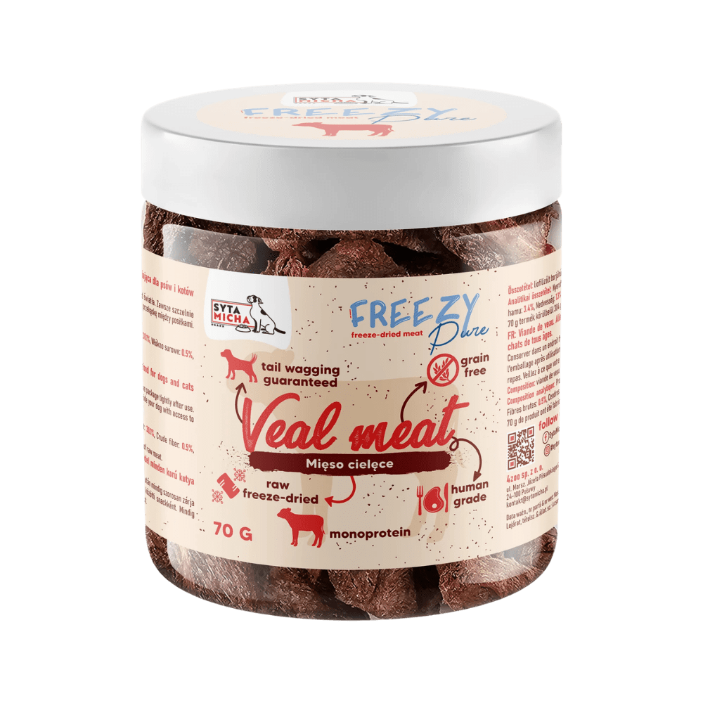 SYTA MICHA FREEZY Pure – 100% liofilizowane mięso, cielęcina 70g