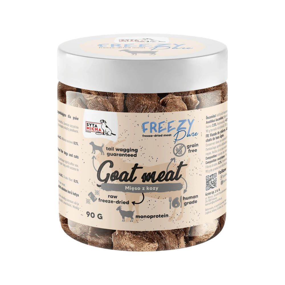 SYTA MICHA FREEZY Pure – 100% liofilizowane mięso, kozina 90g