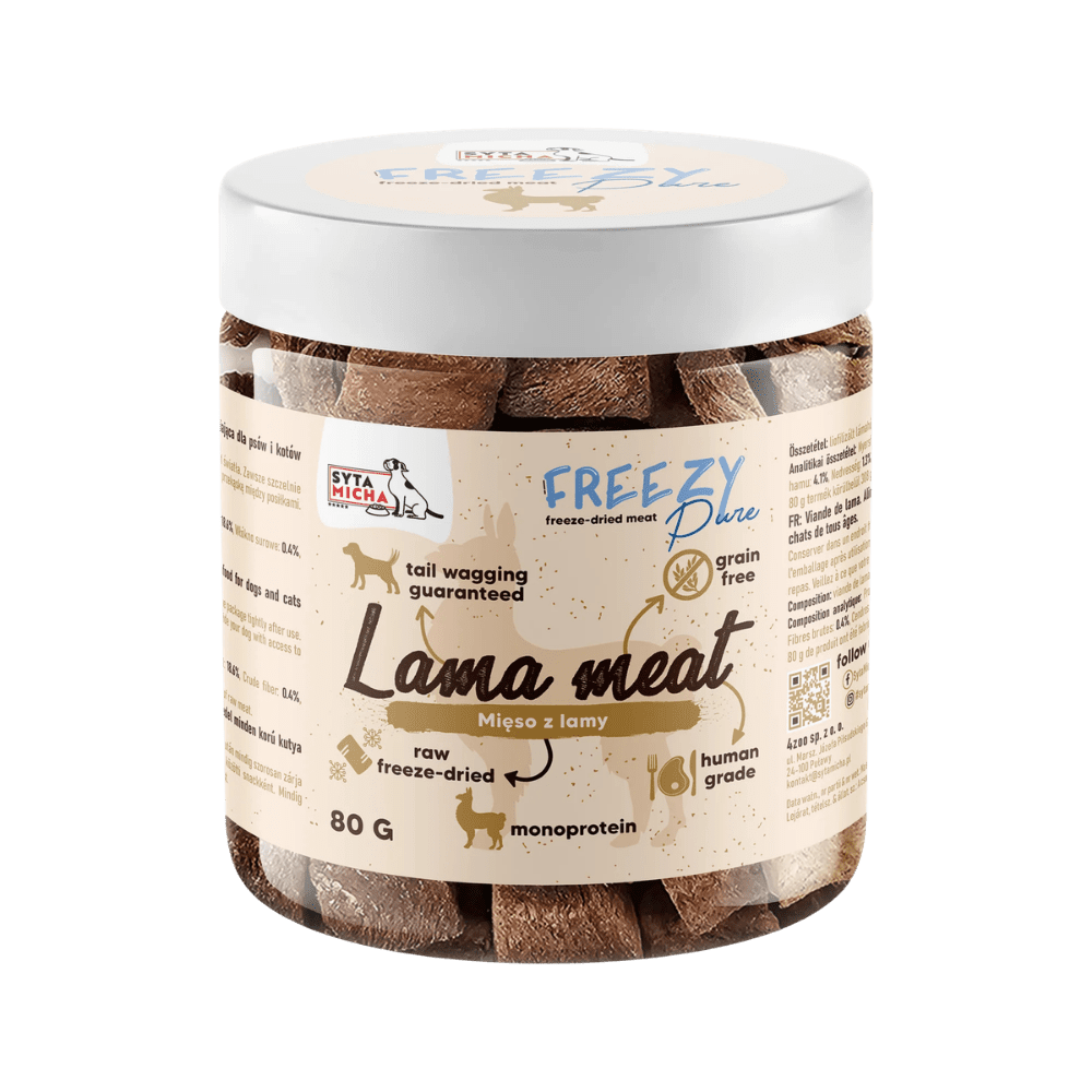 SYTA MICHA FREEZY Pure – 100% liofilizowane mięso, lama 80g