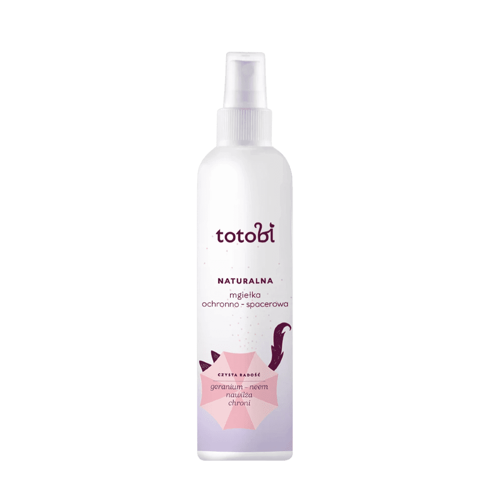 TOTOBI - Naturalna mgiełka ochronno-spacerowa dla psa, geranium, olejek neem i trawa cytrynowa 100 ml
