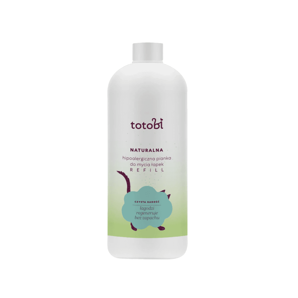 TOTOBI Refill - Naturalna pianka do mycia łapek dla psa i kota 500 ml