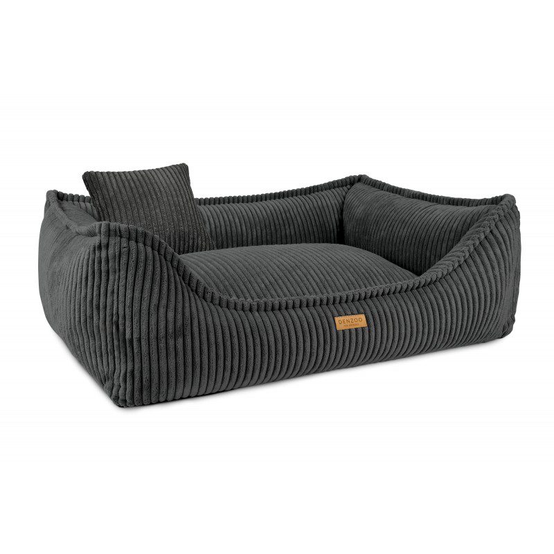 DENZOO Milano Dark Grey – Ortopedyczne legowisko, kanapa dla psa i kota, ciemnoszare