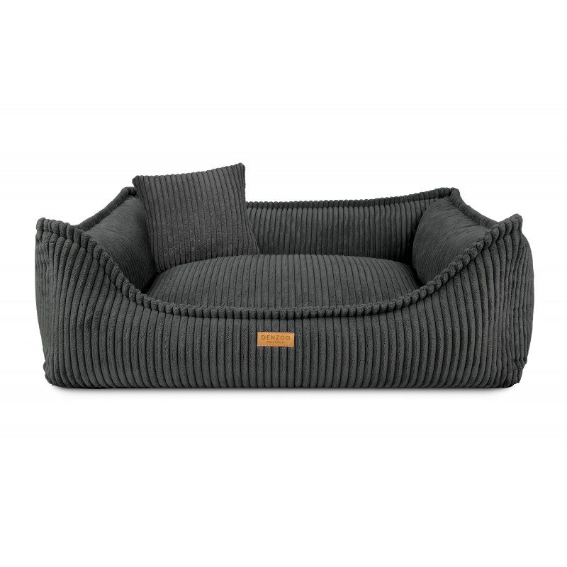 DENZOO Milano Dark Grey – Ortopedyczne legowisko, kanapa dla psa i kota, ciemnoszare
