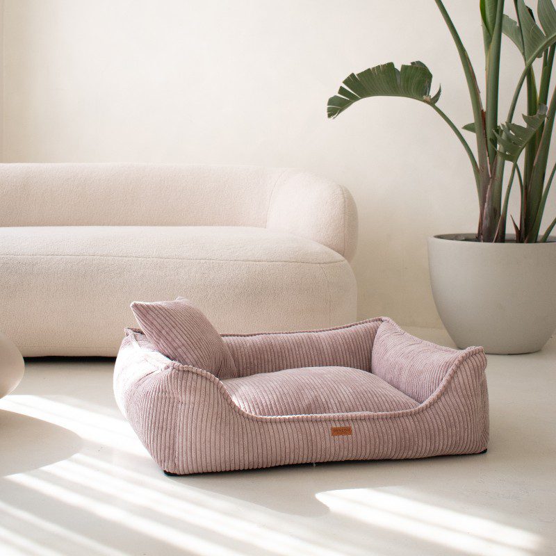 DENZOO Milano Rose – Ortopedyczne legowisko, kanapa dla psa i kota, różowe