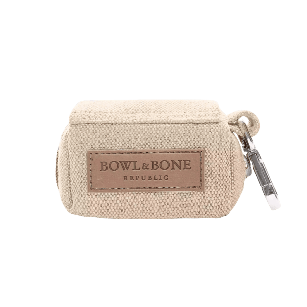Bowl&Bone Republic Mini - Etui na woreczki dla psa, beżowe