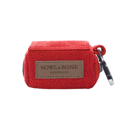 Bowl&Bone Republic Mini - Etui na woreczki dla psa, czerwone - obrazek 1