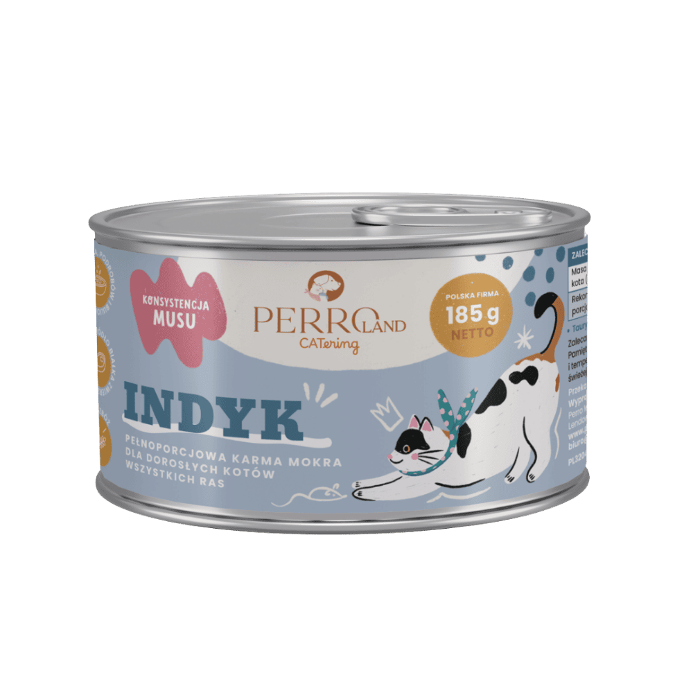 Perro CATering – Monobiałkowa karma mokra dla kota, indyk