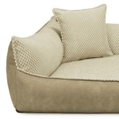 DENZOO Ancona Beige – Legowisko z materacem ortopedycznym, kanapa dla psa i kota, beżowe - obrazek 4