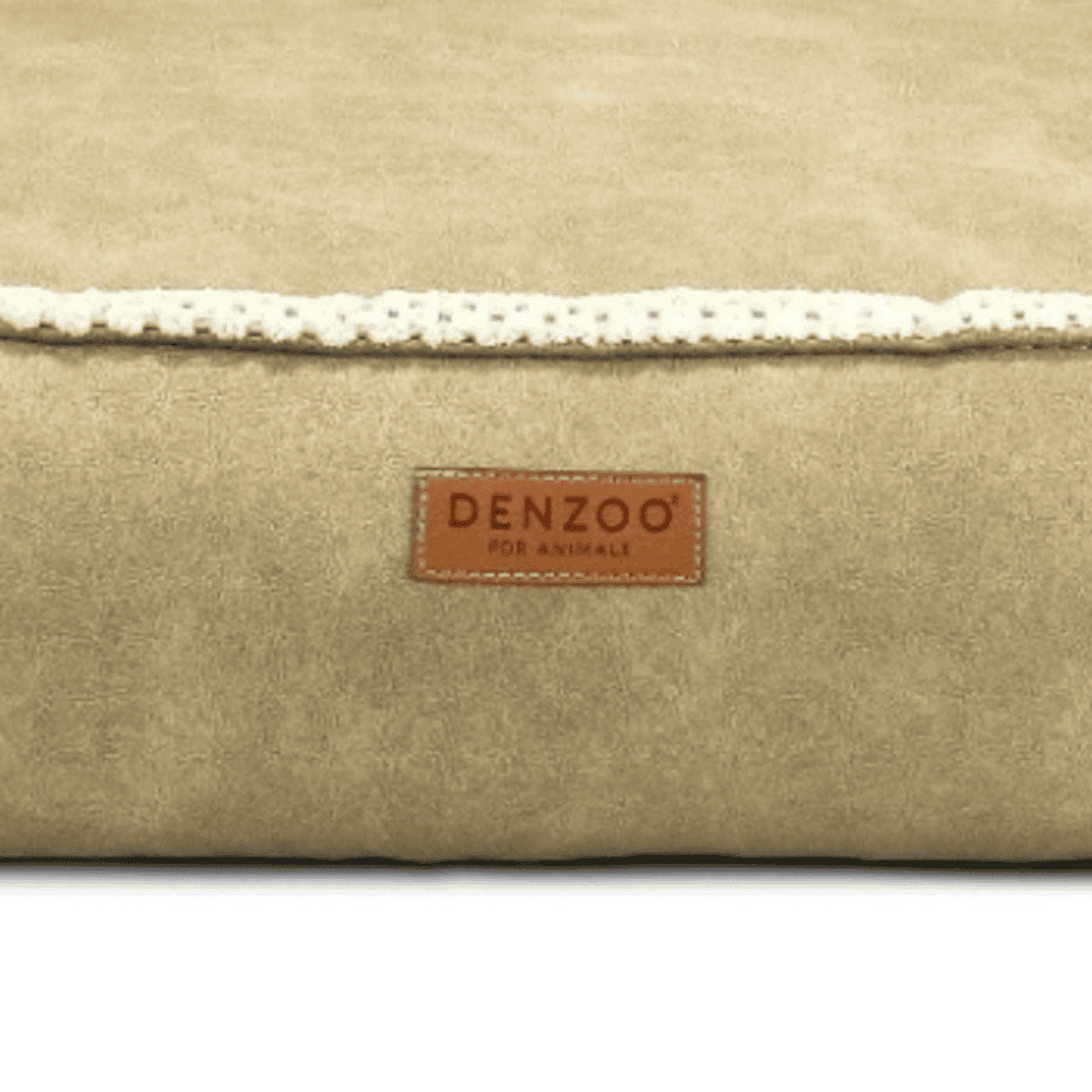DENZOO Ancona Beige – Legowisko z materacem ortopedycznym, kanapa dla psa i kota, beżowe