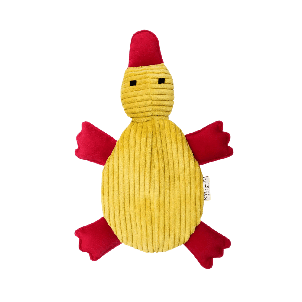 Bowl&Bone Republic Duckie - Maskotka dla psa, żółta kaczka