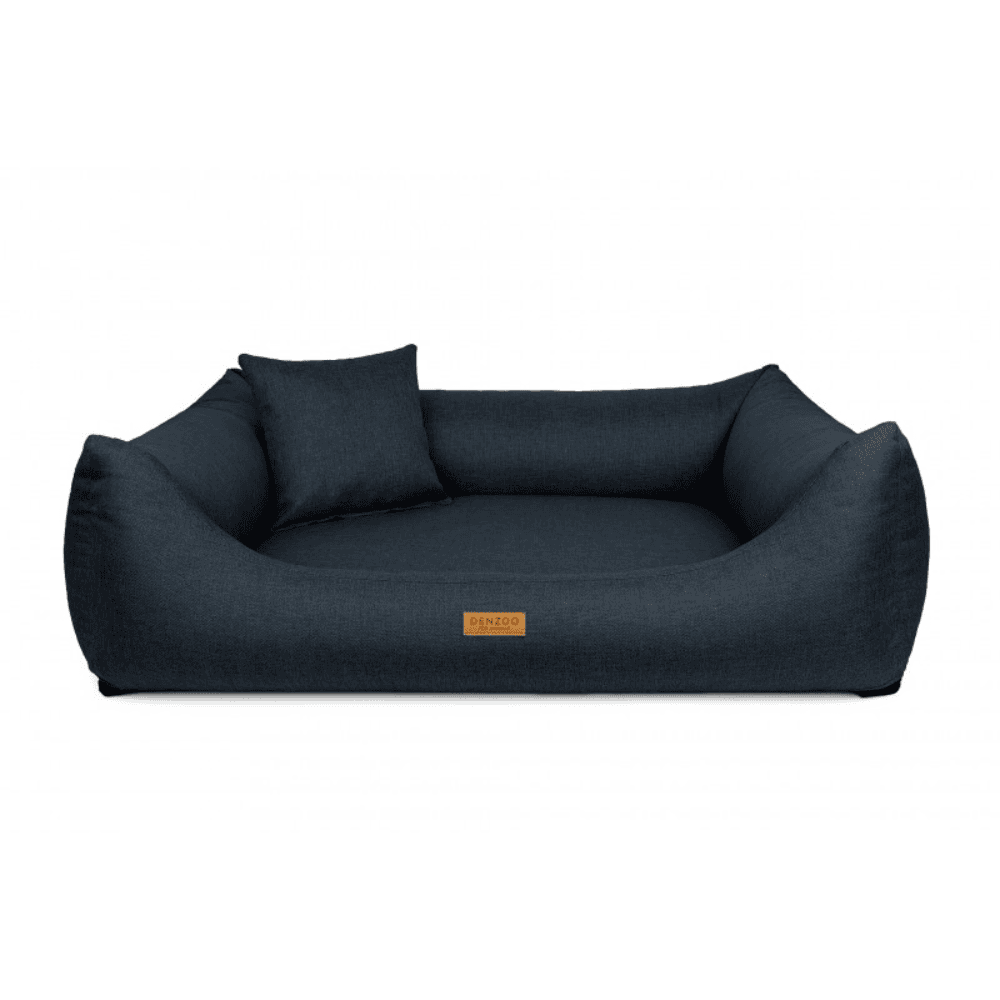DENZOO Modena Navy Blue – Legowisko z materacem ortopedycznym, kanapa dla psa i kota, granatowe