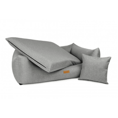DENZOO Modena Light Grey – Legowisko z materacem ortopedycznym, kanapa dla psa i kota, jasnoszare - obrazek 2
