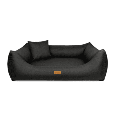 DENZOO Modena Dark Grey – Legowisko z materacem ortopedycznym, kanapa dla psa i kota, ciemnoszare - obrazek 1