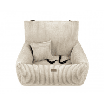 DENZOO Milano Beige – Fotelik samochodowy dla psa, beżowy - obrazek 1