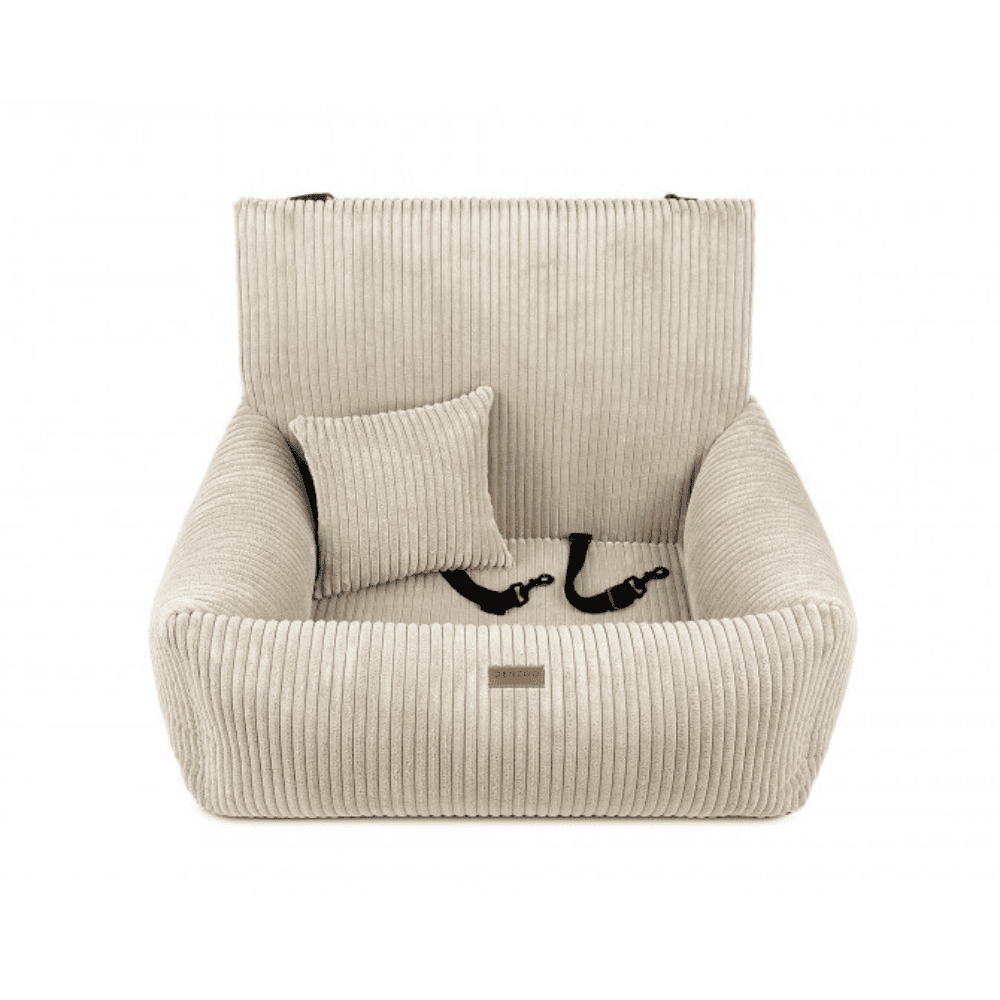 DENZOO Milano Beige – Fotelik samochodowy dla psa, beżowy