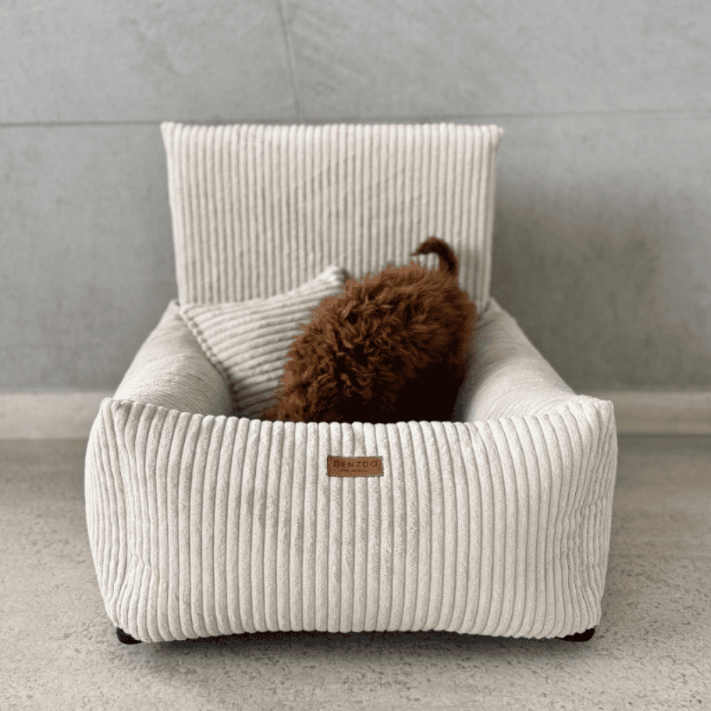 DENZOO Milano Beige – Fotelik samochodowy dla psa, beżowy