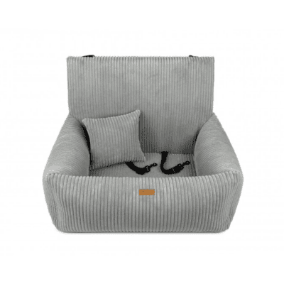 DENZOO Milano Grey – Fotelik samochodowy dla psa, szary - obrazek 1