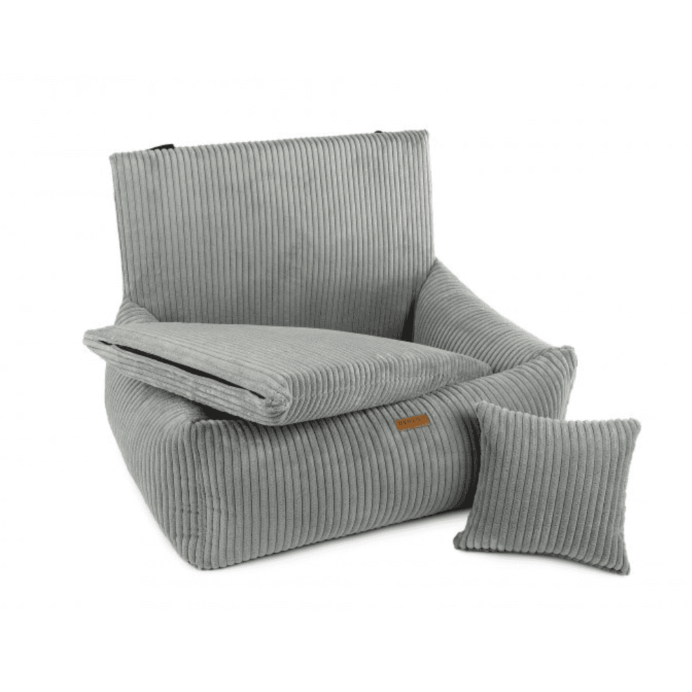 DENZOO Milano Grey – Fotelik samochodowy dla psa, szary