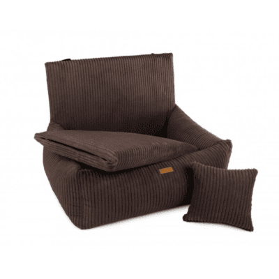 DENZOO Milano Brown – Fotelik samochodowy dla psa, brązowy - obrazek 2