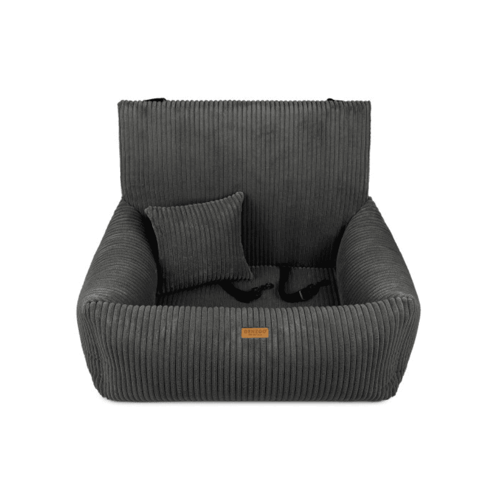 DENZOO Milano Dark Grey – Fotelik samochodowy dla psa, ciemnoszary