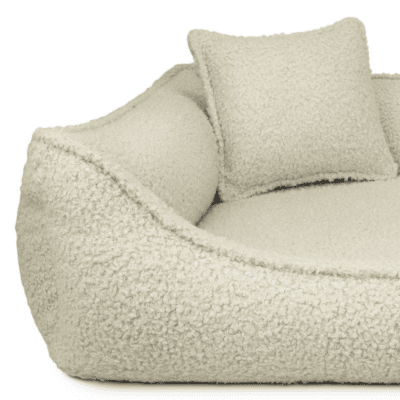 DENZOO Belluno Beige – Legowisko z materacem ortopedycznym, kanapa dla psa i kota, beżowe - obrazek 4