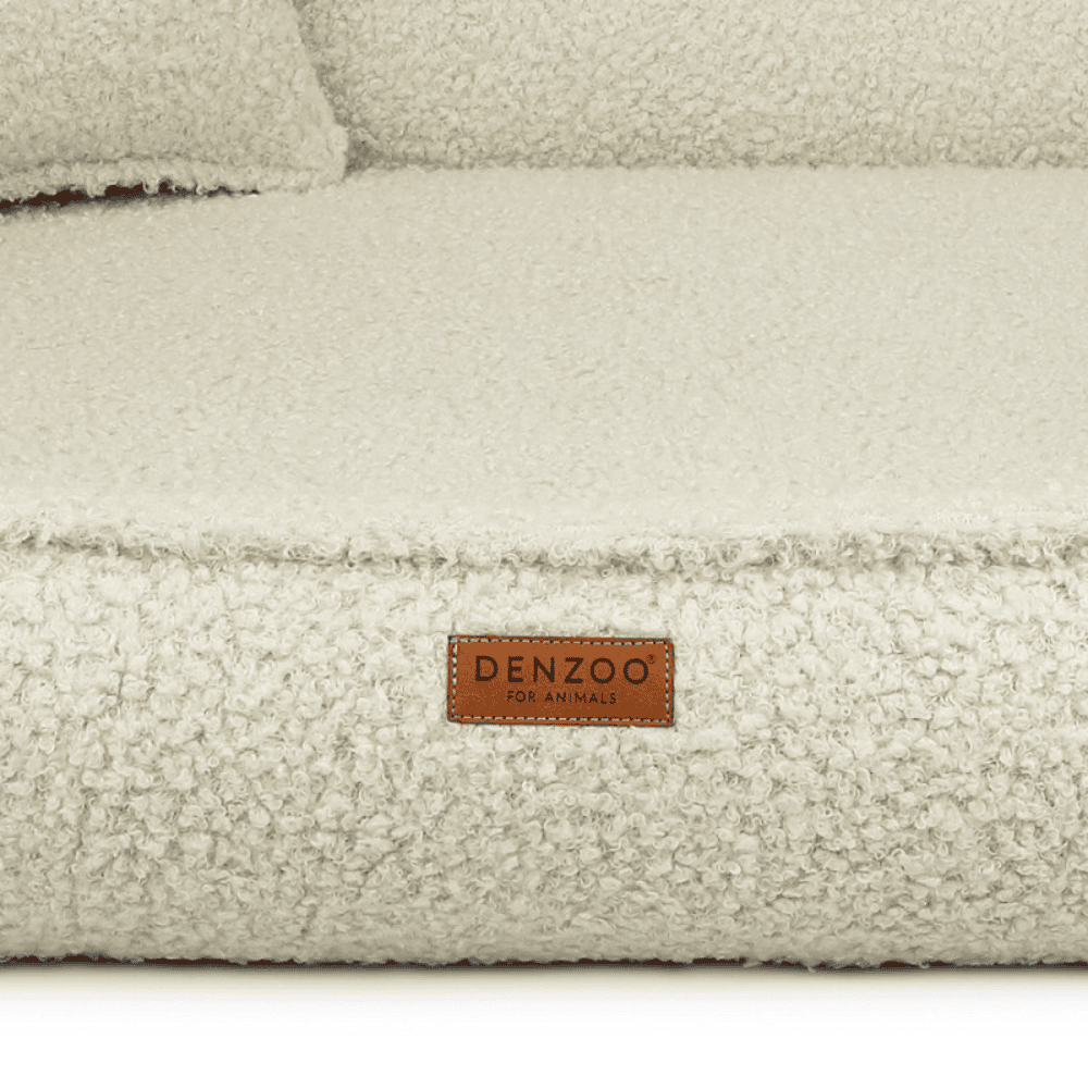 DENZOO Belluno Beige – Legowisko z materacem ortopedycznym, kanapa dla psa i kota, beżowe