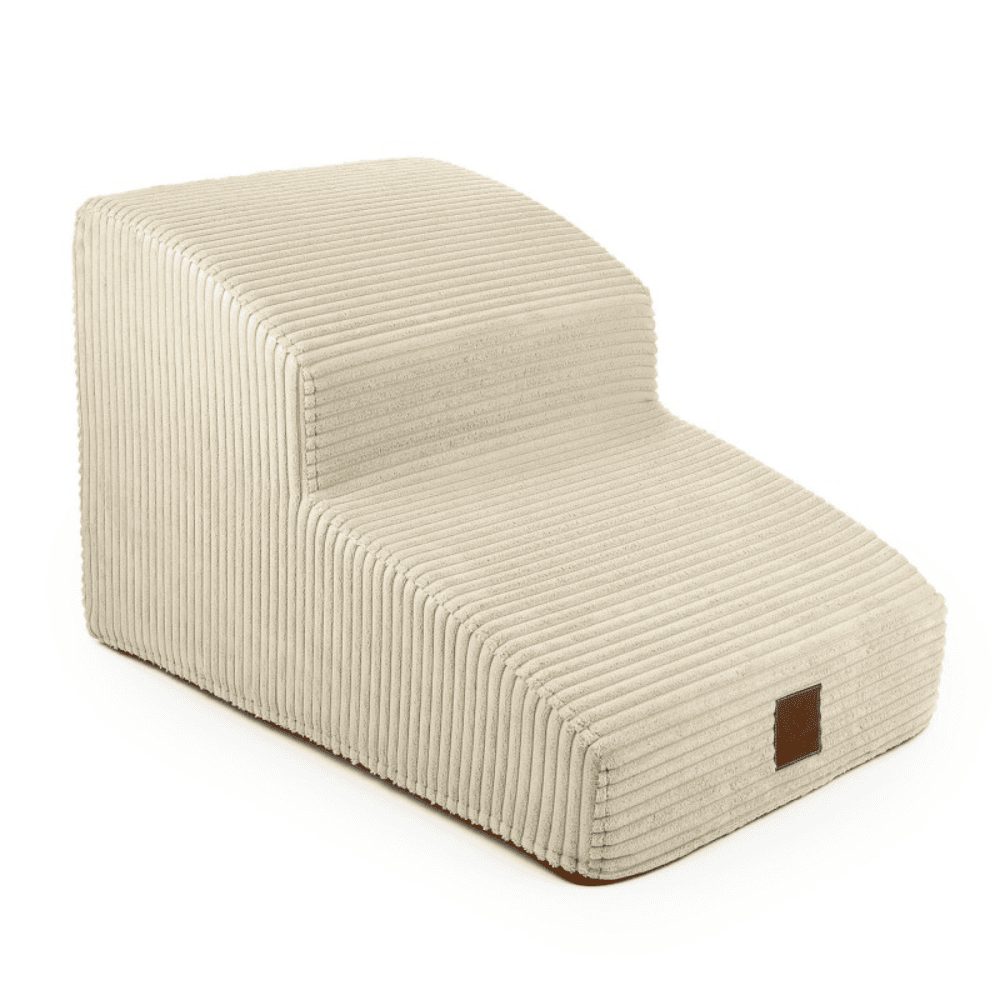 DENZOO Milano Beige – Dwustopniowe schodki dla psa i kota, beżowe