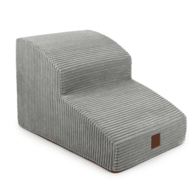 DENZOO Milano Grey – Dwustopniowe schodki dla psa i kota, szare - obrazek 1