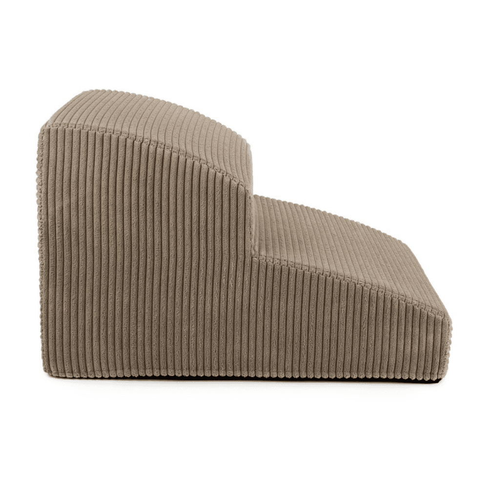 DENZOO Milano Dark Beige – Dwustopniowe schodki dla psa i kota, ciemnobeżowe