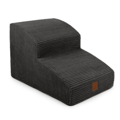 DENZOO Milano Dark Grey – Dwustopniowe schodki dla psa i kota, ciemnoszare - obrazek 1