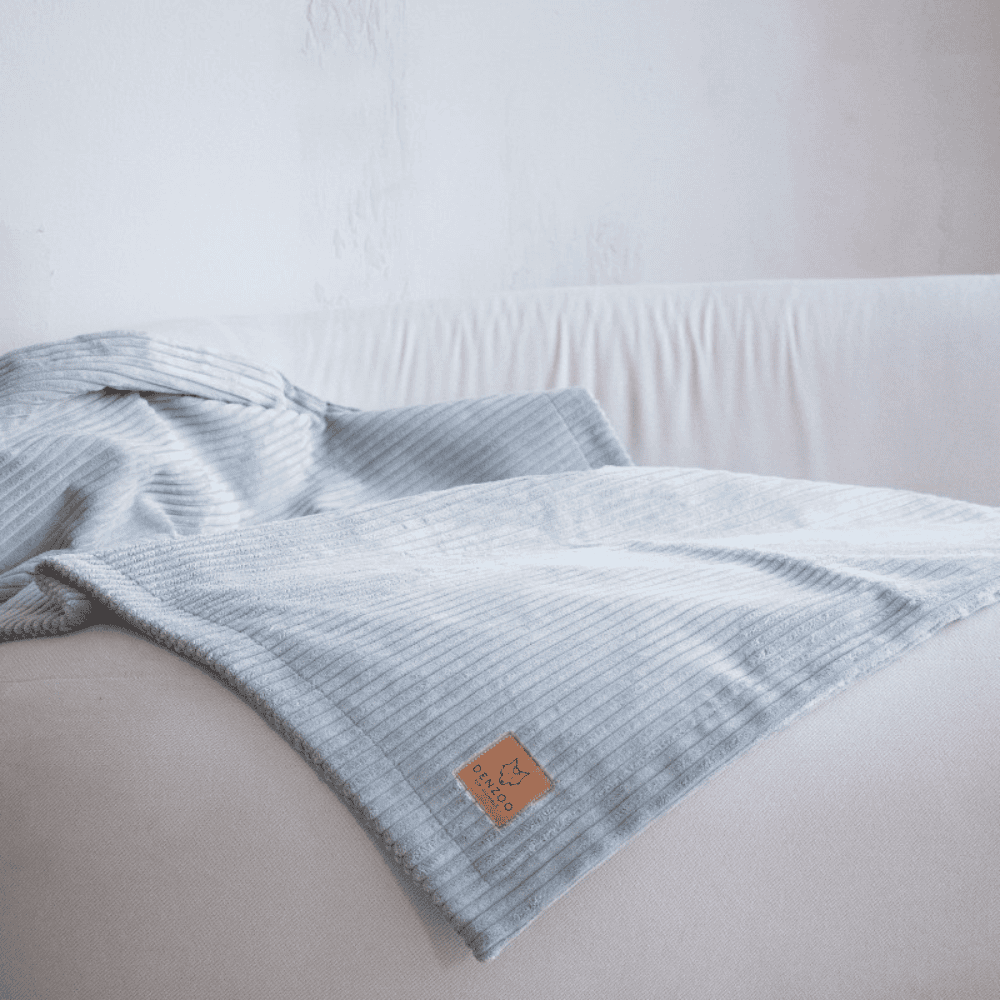 DENZOO Milano Grey – Kocyk dla psa i kota, szary