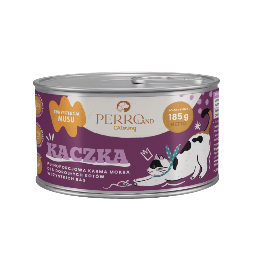 Perro CATering – Monobiałkowa karma mokra dla kota, kaczka