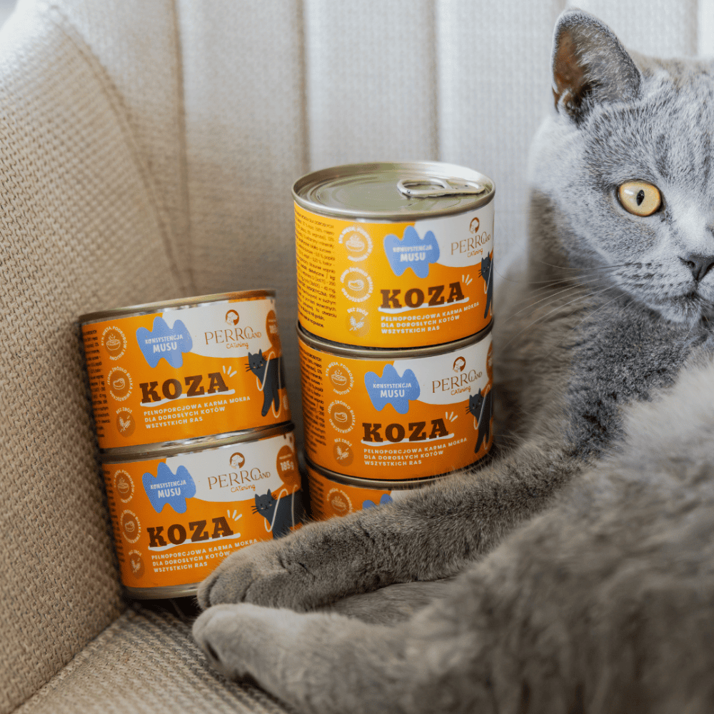 Perro CATering – Monobiałkowa karma mokra dla kota, koza