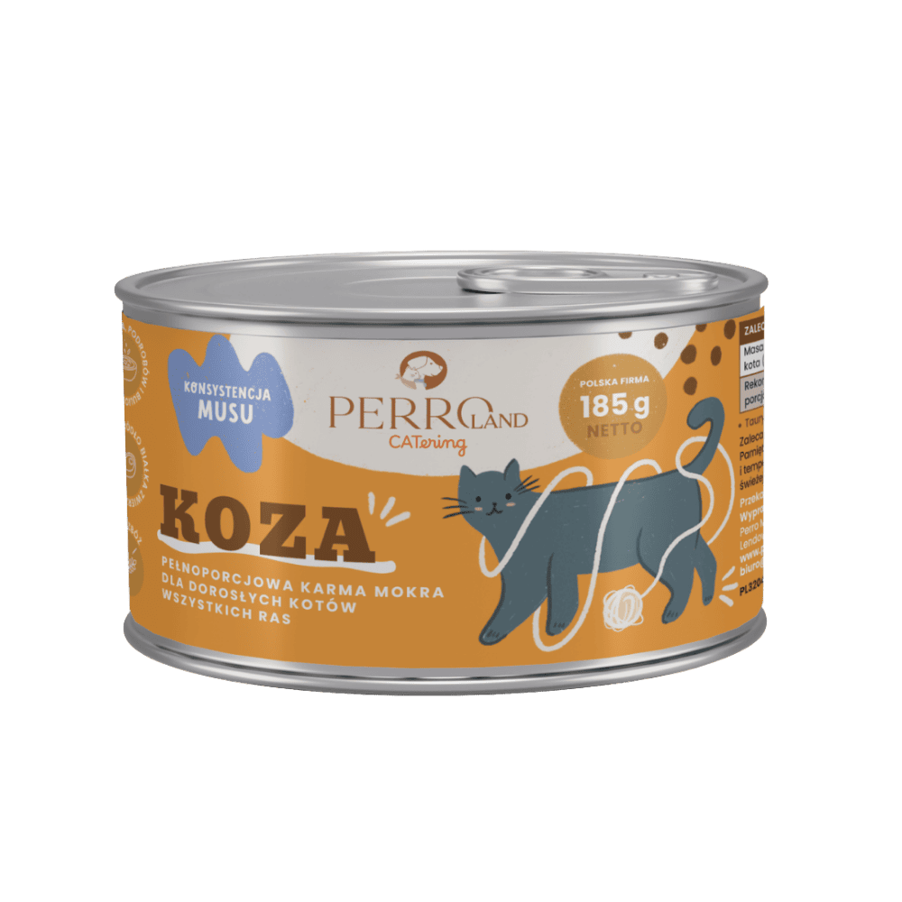 Perro CATering – Monobiałkowa karma mokra dla kota, koza