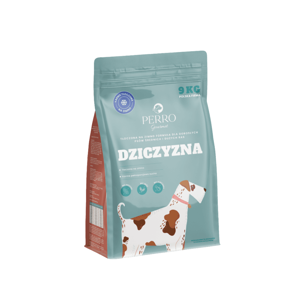 Perro Gourmet – Karma sucha tłoczona na zimno dla dorosłych psów dużych i średnich ras, dziczyzna