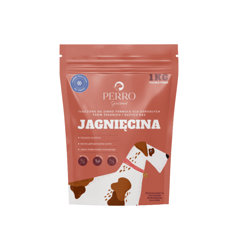 Perro Gourmet – Karma sucha tłoczona na zimno dla dorosłych psów dużych i średnich ras, jagnięcina