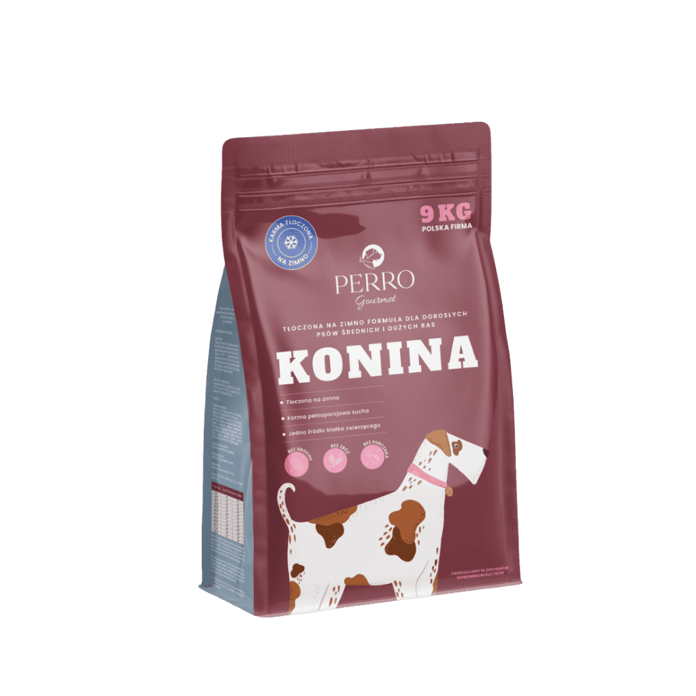 Perro Gourmet – Karma sucha tłoczona na zimno dla dorosłych psów dużych i średnich ras, konina