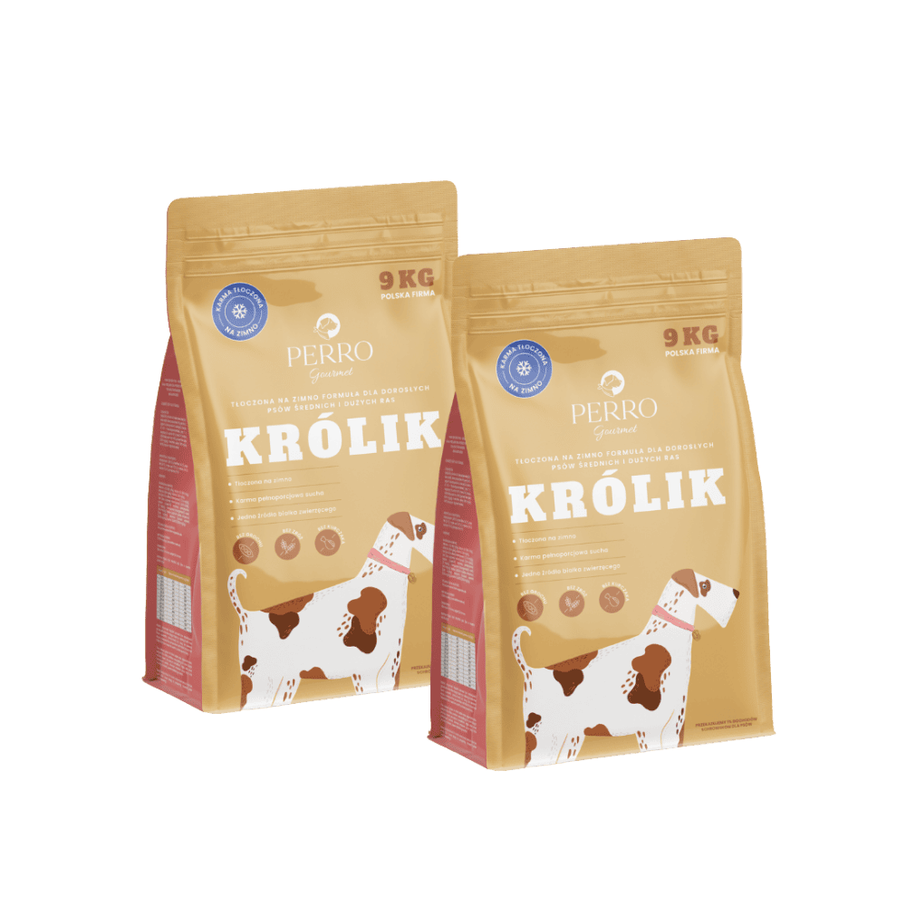 Perro Gourmet – Karma sucha tłoczona na zimno dla dorosłych psów dużych i średnich ras, królik