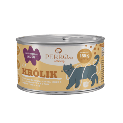 Perro CATering – Monobiałkowa karma mokra dla kota, królik - obrazek 1