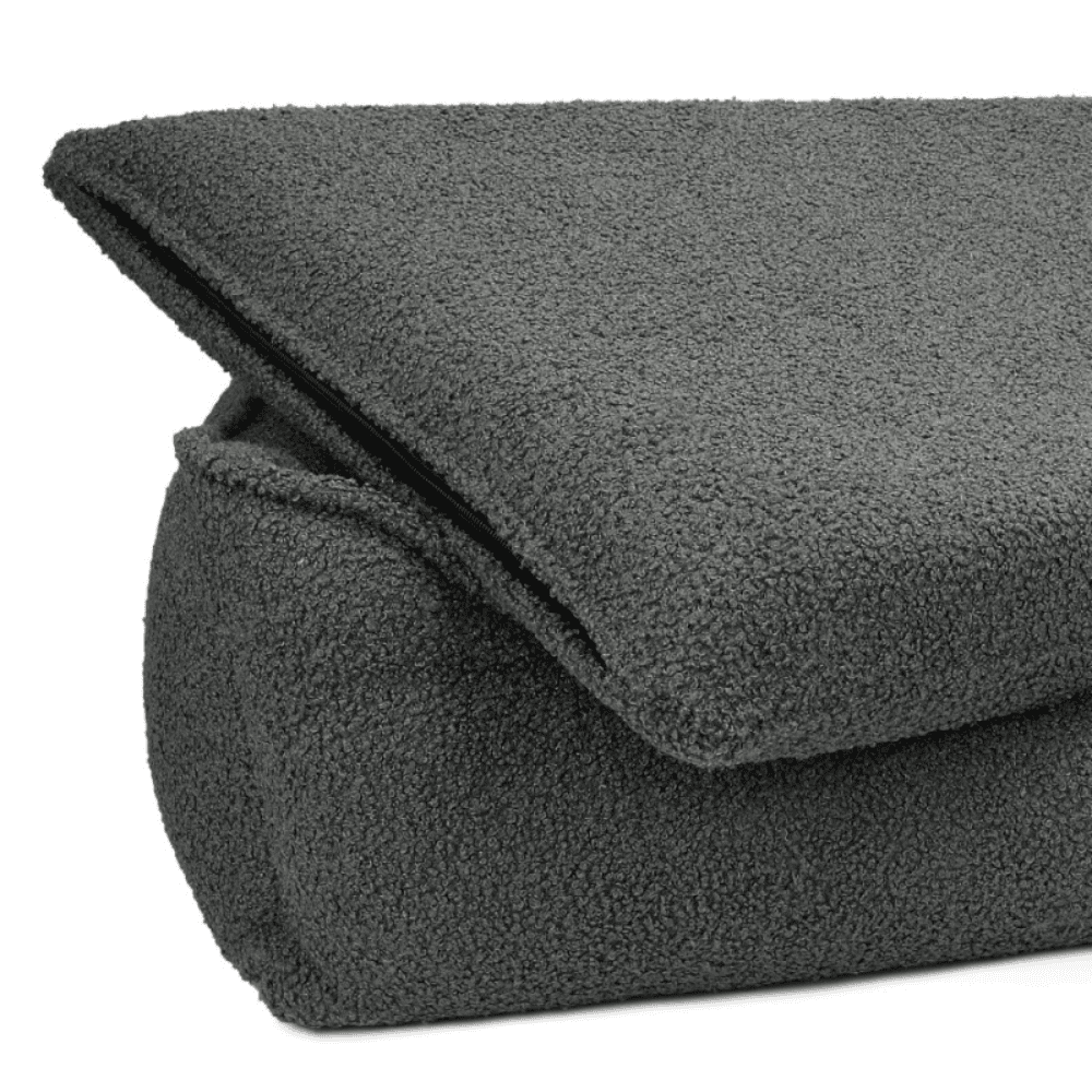 DENZOO Belluno Dark Grey – Legowisko z materacem ortopedycznym, kanapa dla psa i kota, ciemnoszare